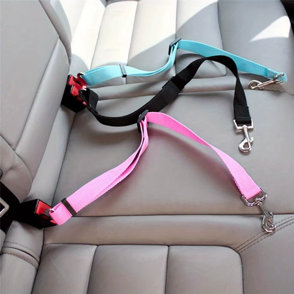Adjustable Harness and Leash Cat Dog Car Seat Belt Pet Seat Vehicle Dog Harness Lead Clip Tractioncar Travel Supplies for Dogs