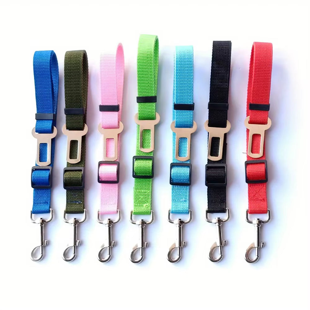 Adjustable Harness and Leash Cat Dog Car Seat Belt Pet Seat Vehicle Dog Harness Lead Clip Tractioncar Travel Supplies for Dogs